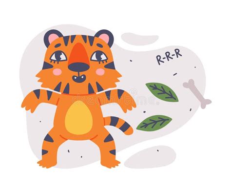 Cute Little Striped Tiger Cub Stock Illustrations 604 Cute Little