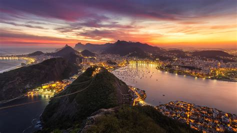3840x2160 Rio De Janeiro Brazil Cityscape Evening Sunset 4k Hd 4k