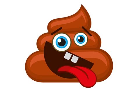 Silly Poop Emoji Fun Brown Poo With Cra Grafik Von Microvectorone