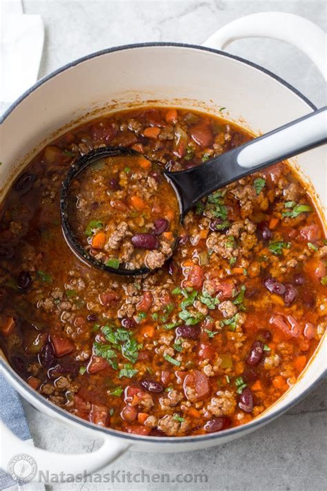 Rich And Hearty Homemade Beef Chili Recipe Loaded With Vegetables And Beans Is Comfort Food At