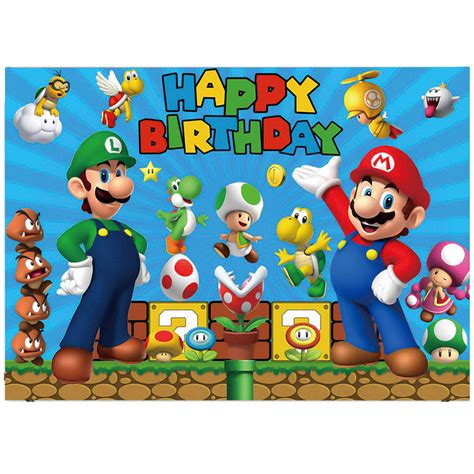 Buy Super Mario Backdrop Games Happy Birthday Backdrops Super Uncle