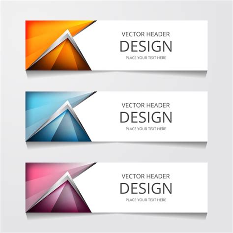 Premium Vector Abstract Web Banner Design Background Or Header Templates