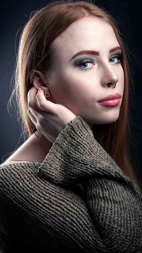 Portrait Bonito Beauty Face Girl Piercing Red Hair Hd Phone Wallpaper Peakpx