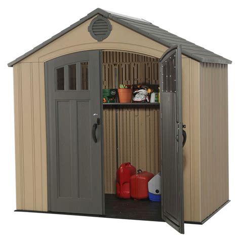 Lifetime 60175 Lifetime Plastic 8x5 Storage Shed In Beige On Sale With