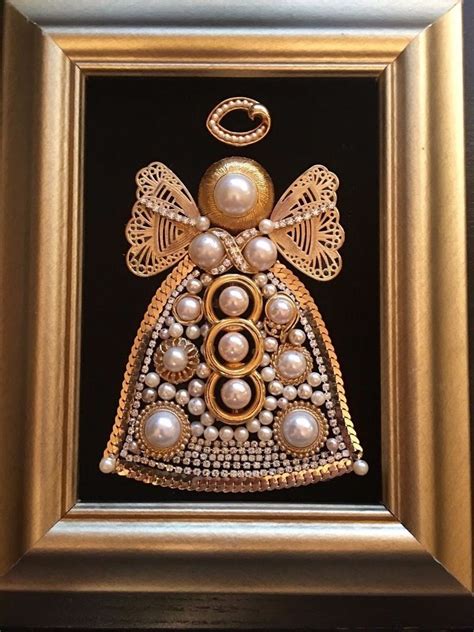 Cashforgoldusa and its sister site, on the other. VINTAGE JEWELRY FRAMED ART CHRISTMAS ANGEL, GOLD, PEARL ...