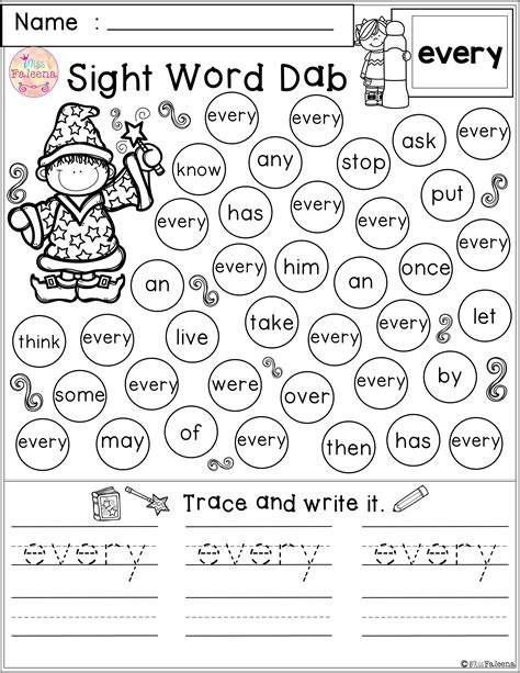 1st Grade Sight Word Activities Worksheets