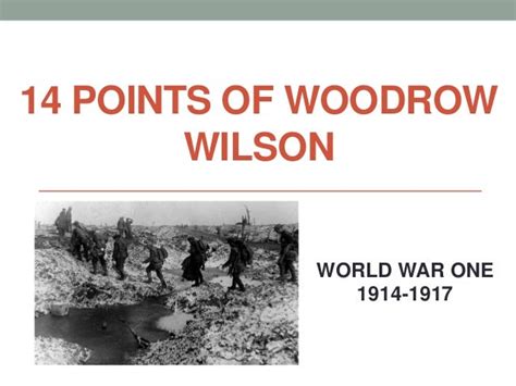 Woodrow Wilsons 14 Points