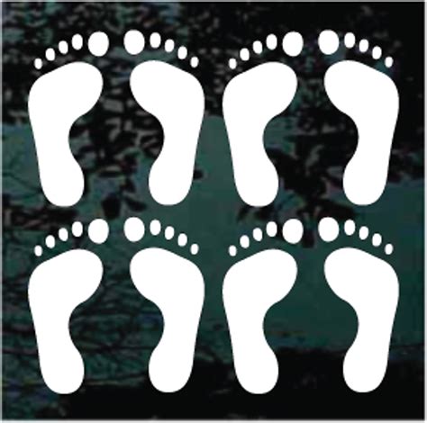 Footprint Decals Set Of 4 3 Prints Decals And Stickers Decal Junky