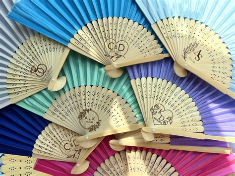 Personalized Custom Hand Fans Wedding Party Favors Frabic Fans Bulk