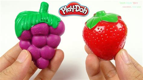 Learn Colors Play Doh Making Strawberry Fruits And Vegetables Toys For