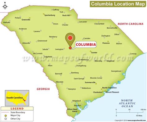 Columbia Usa Karte Creactie