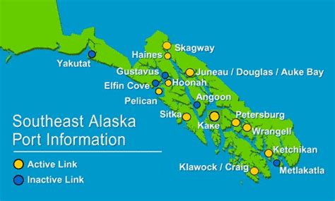 Map Southeast Alaska Ports Alaska Map North To Alaska Song Lyrics