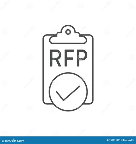 Rfp Icon Request For Proposal Concept Or Idea Stock Vector