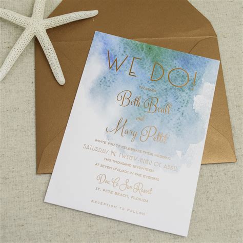 Now a beach wedding can certainly be a lot of fun, but it's no easier in planning than any other wedding. affordable Letterpress wedding Invitations tampa bay ...