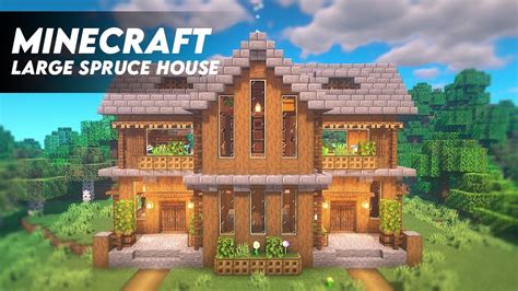 While this might only suit you for a small while on a survival game, you can use a lot of the ideas here to expand on the build. Minecraft: How to Build a Large Spruce House | Spruce ...