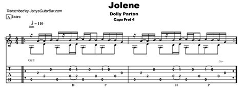 Dolly Parton Jolene Guitar Lesson Tab And Chords Jerrys Guitar Bar