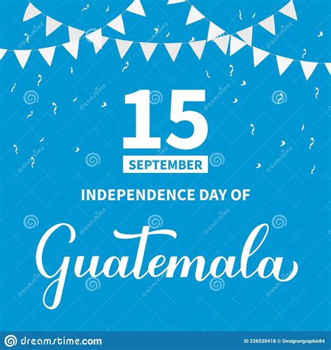 Afiche Del Día De La Independencia De Guatemala Fiesta Nacional