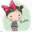 Cute Cartoon Girl Stock Illustration - Download Image Now - iStock