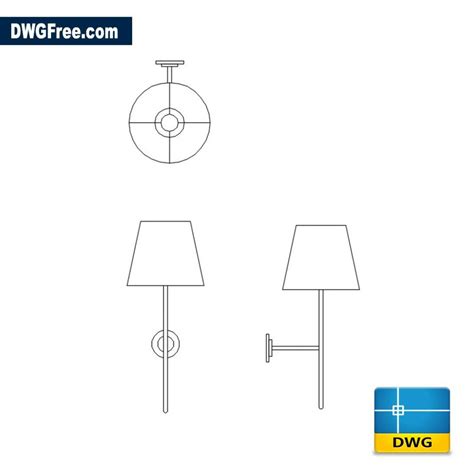 Bedroom Wall Lamp Dwg Free Drawing 2020 In Autocad Blocks 2d
