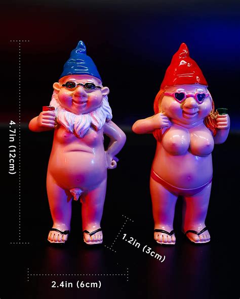 Nude Gnomes Figurines Mischievous Garden Gnome Funny Figurines For Home