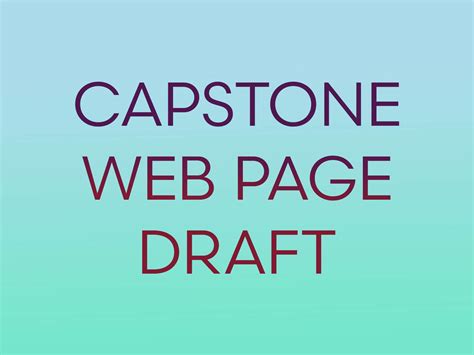 Capstone Web Page First Draft By Lindsey Bemmels On Dribbble