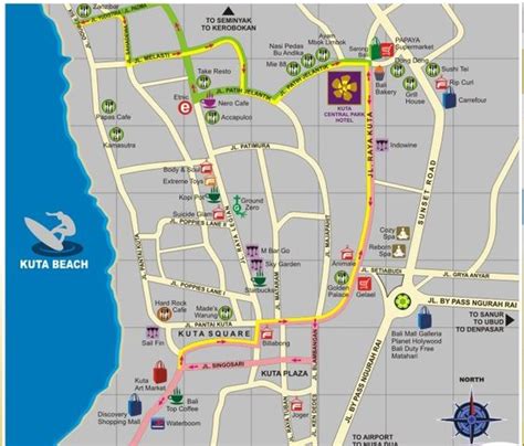 Map of sanur bali including street map sanur bali, hotel map sanur bali, bali tourism map, bali hyatt sanur map, sanur accommodation map, sanur hotels. map of hotel in kuta | Guess who's going to Bali | Pinterest | Hotels in, News and Hotels