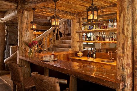 Rustic Home Bar Design The Pointe Amazing Views Meet Timeless Charm