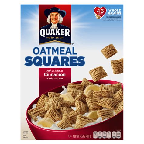 Quaker Cinnamon Oat Squares Cereal 145 Oz Good For You Cereal