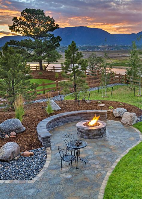Stone Fire Pit Patio Ideas Where To Build A Fire Pit On The Patio Or