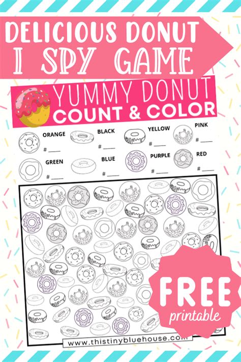 Free Printable Donut I Spy Count And Color Activity For