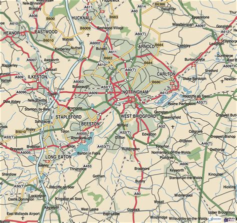 Nottingham Map And Nottingham Satellite Image