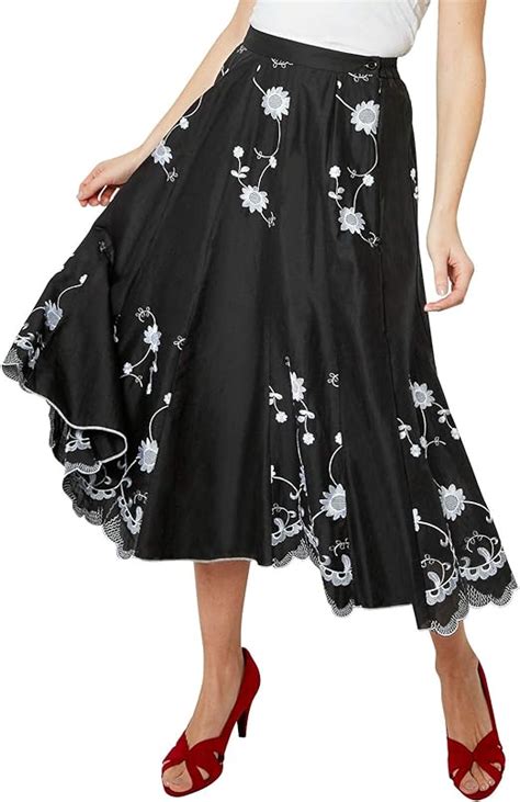 Joe Browns Womens Floral Embroidered Simple Summer Midi Skirt Amazon