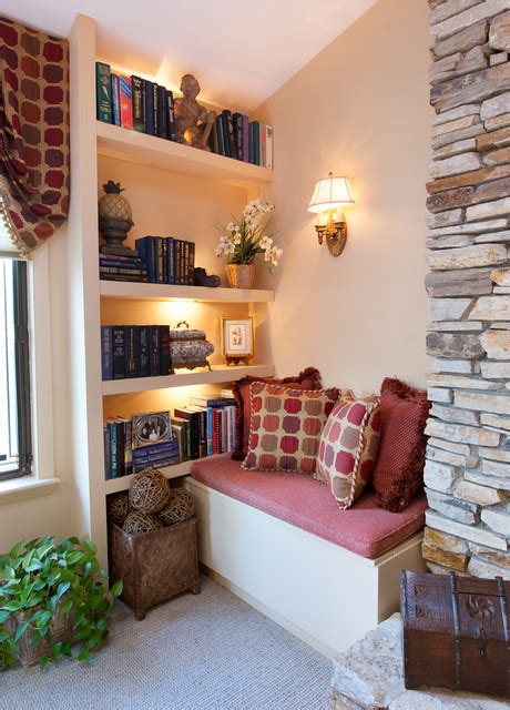 Check spelling or type a new query. Reading nook with book shelves - Traditional - Family Room ...