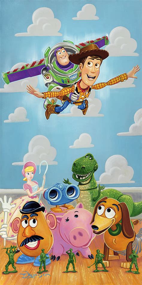 The Original Toys Embellished Giclée On Canvas By Tim Rogerson