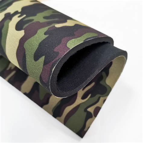 wholesale custom neoprene scuba fabric sbr roll neoprene 7mm camouflage rubber fabric material