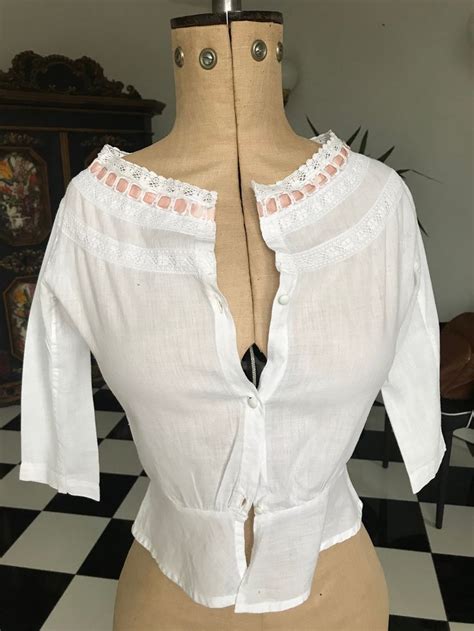 Victorian Edwardian Blouse Corset Cover Chemise Etsy Uk 1910s