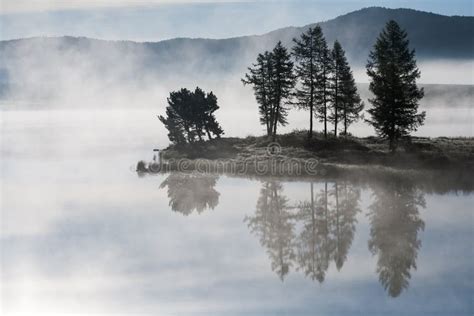Morning Mist Over The Lake Stock Photo Image Of Calm 37487476