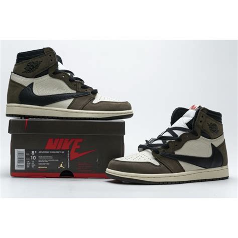 Nike Travis Scott X Jordan 1 Backwards Swoosh Mocha Cd4487 100