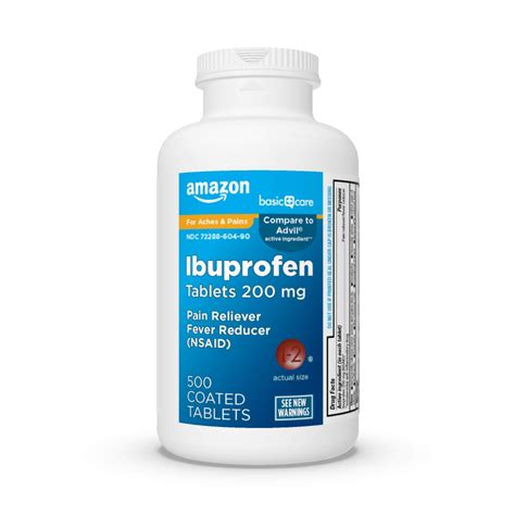Amazon Basic Care Ibuprofen Tablets Fever Reducer And Pain Relief From