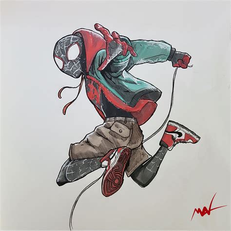 Spiderman Multiverse Draw Art Sketches Art Drawings Miles Morales