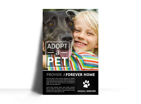 Simple Pet Adoption Poster Template Mycreativeshop