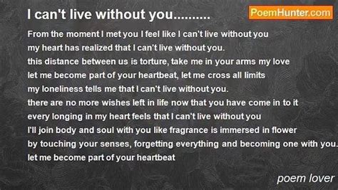 Cant Live Without You Living Without You Without Me I Meet You You