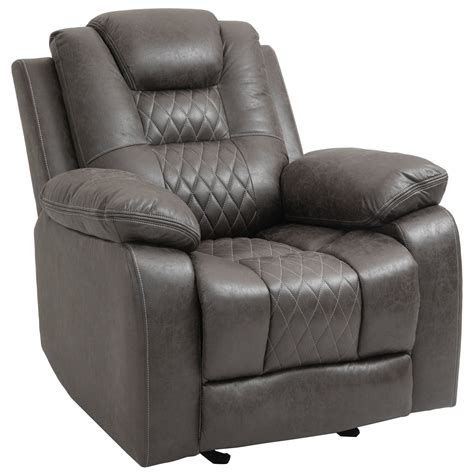 Homcom Overstuffed Manual Recliner Chair With Thick Sponge Padded