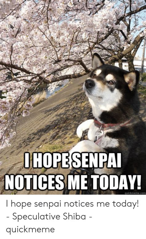 Ohopesenpai Notices Me Today Quickmemecom I Hope Senpai Notices Me