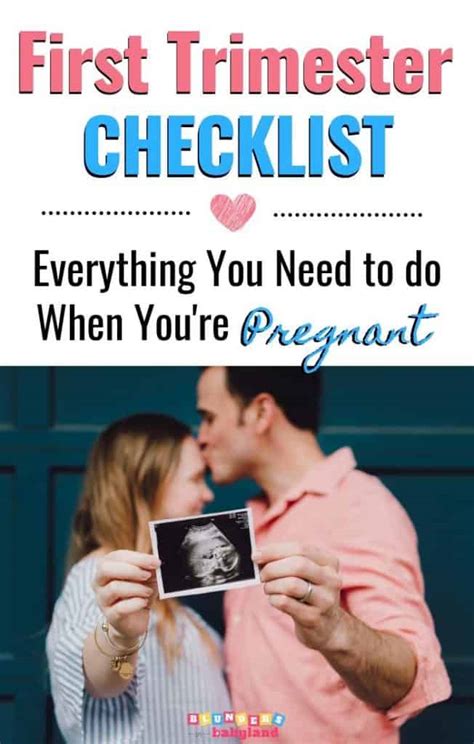 First Trimester Checklist The To Do List Every Pregnant Mama Should