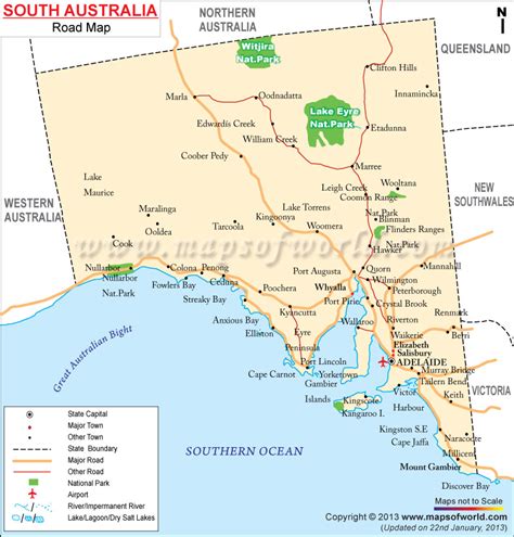 South Australia Road Map