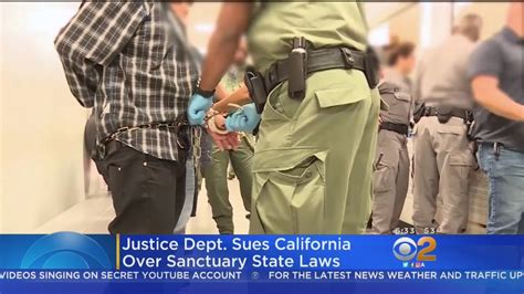 Us Justice Department Sues California Over Sanctuary State Laws Youtube