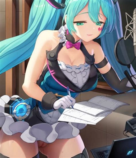 Revered Vocaloid Hatsune Miku Records Some Lewd Sounds In Animation