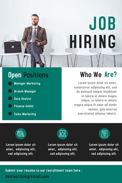 Business Job Hiring Poster Design Template Postermywall