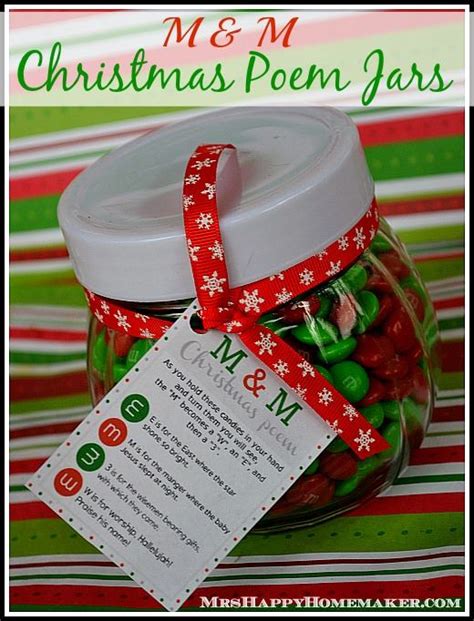 These festive m&m christmas gifts and poem are so easy to make and have on hand throughout the holidays! M&M Christmas Poem Jars | Courageous Christian Father